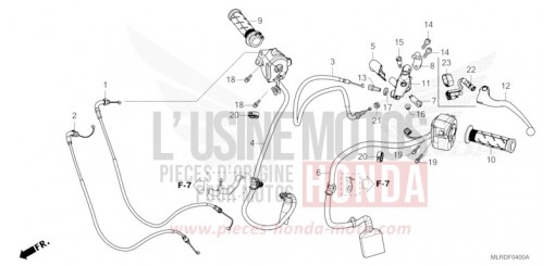 LEVIER DE GUIDON/COMMUTATEUR/CABLE CB500XACT de 2026